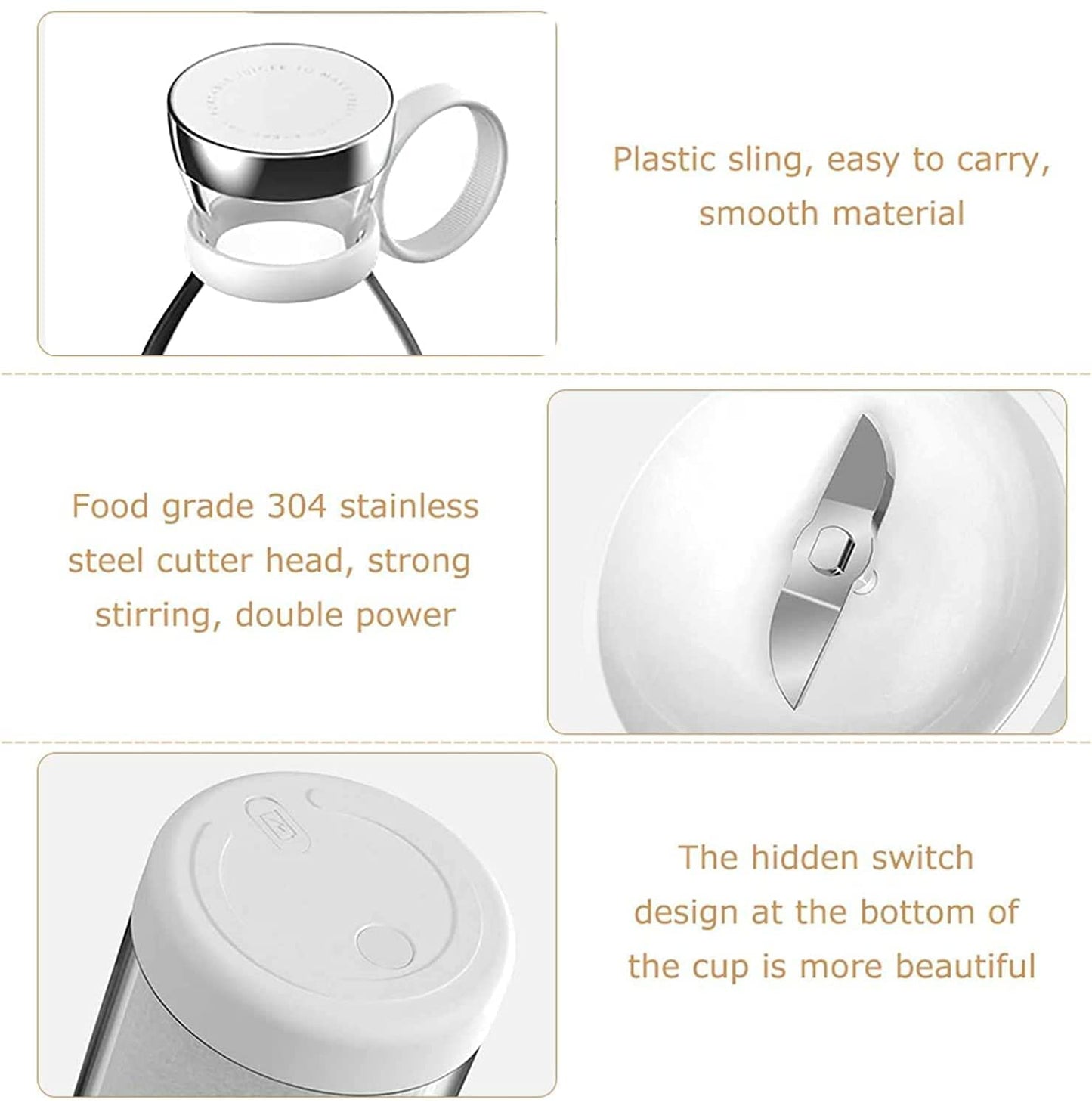 Portable Mini Blender – Fresh Juice, Smoothies & Cold Coffee Anywhere