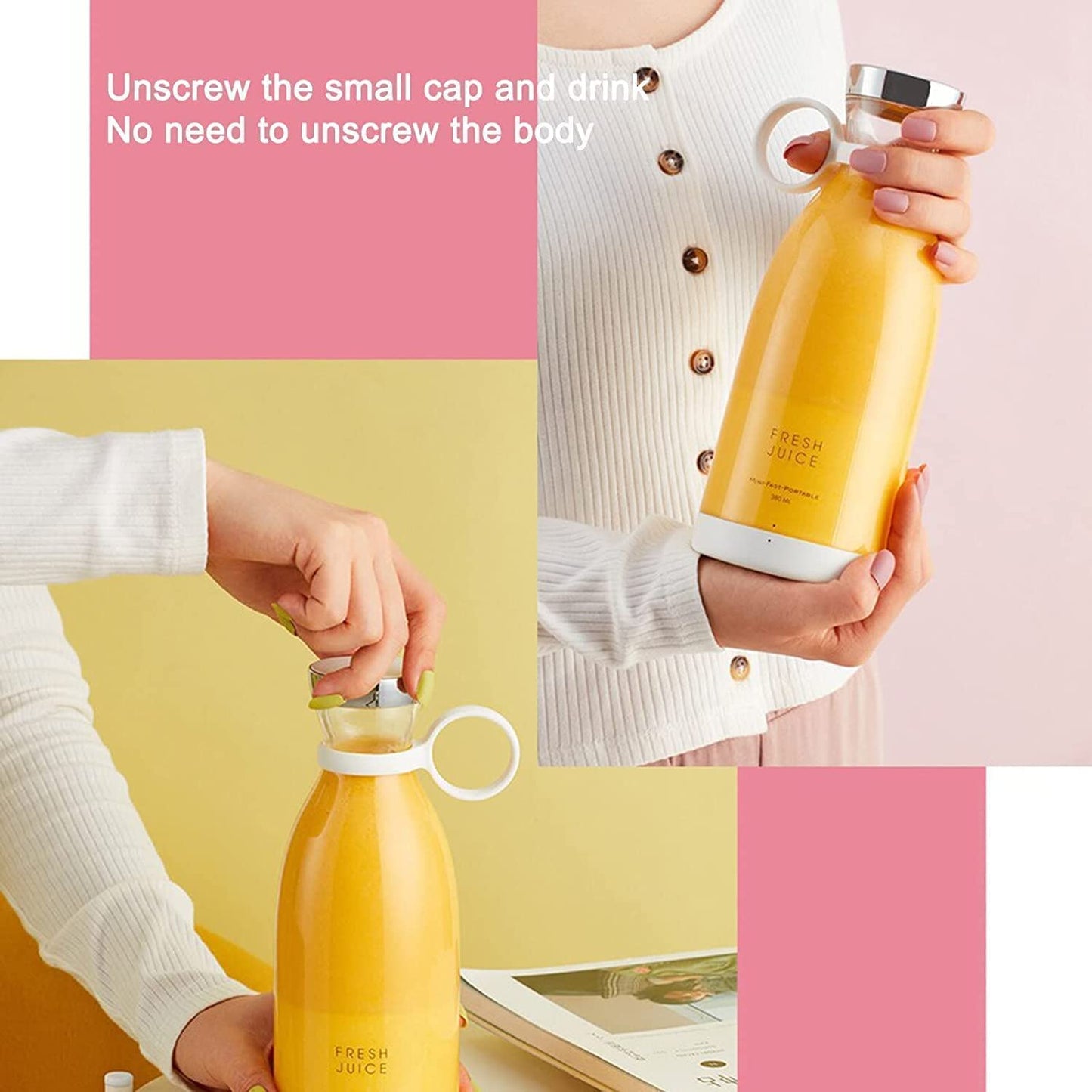 Portable Mini Blender – Fresh Juice, Smoothies & Cold Coffee Anywhere