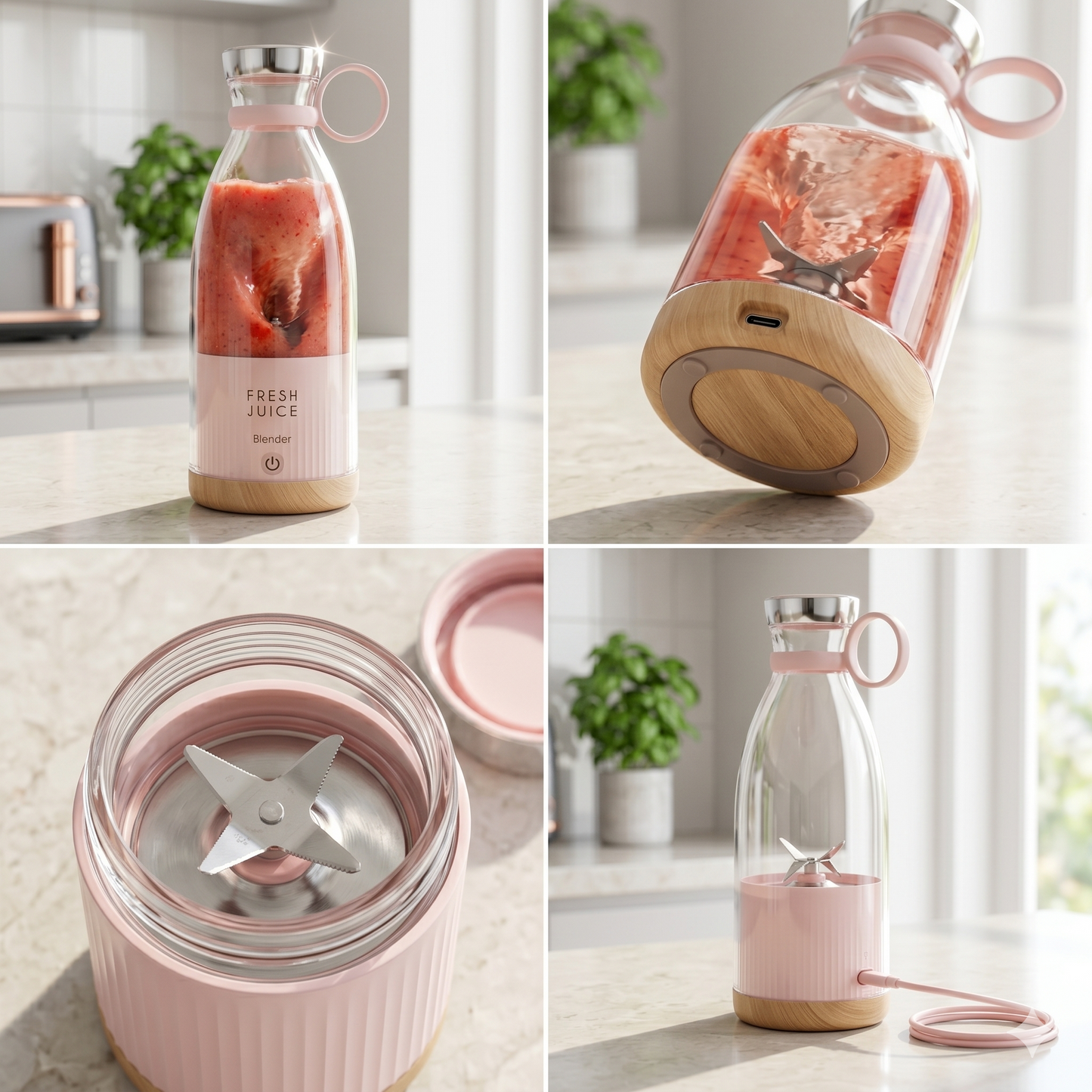 Portable Mini Blender – Fresh Juice, Smoothies & Cold Coffee Anywhere